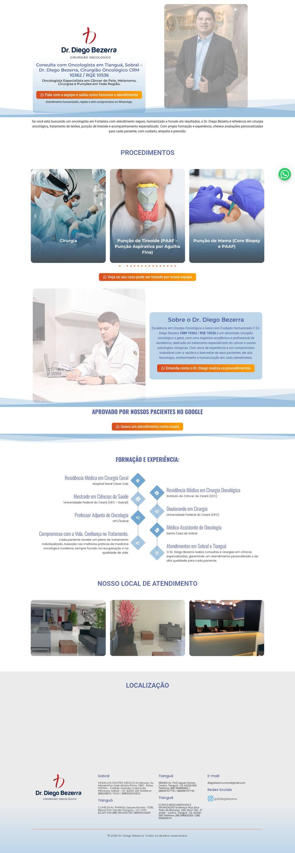 Dr. Diego Bezerra — Cirurgia Oncológica