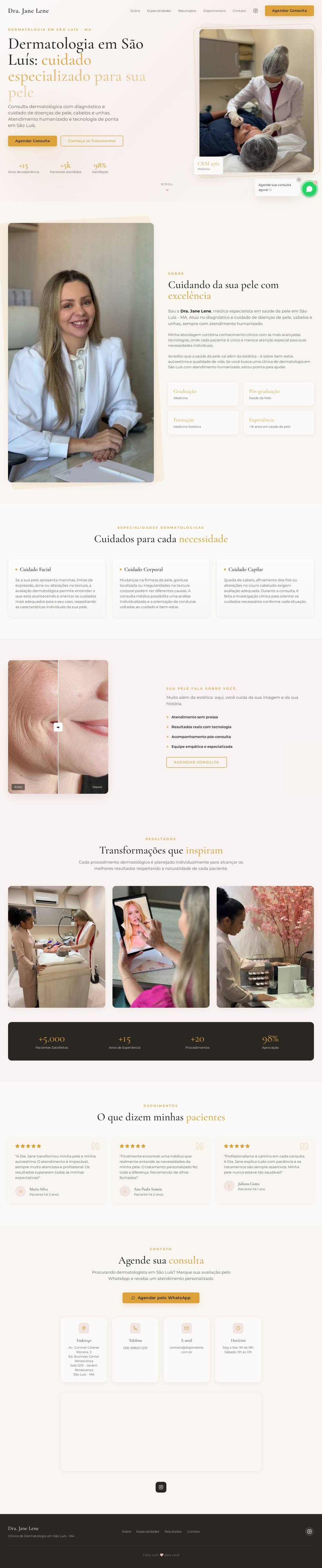 Dra. Jane Lene — Dermatologia