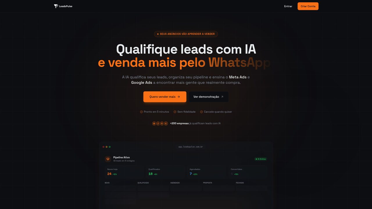 LeadsPulse — Qualificação com IA